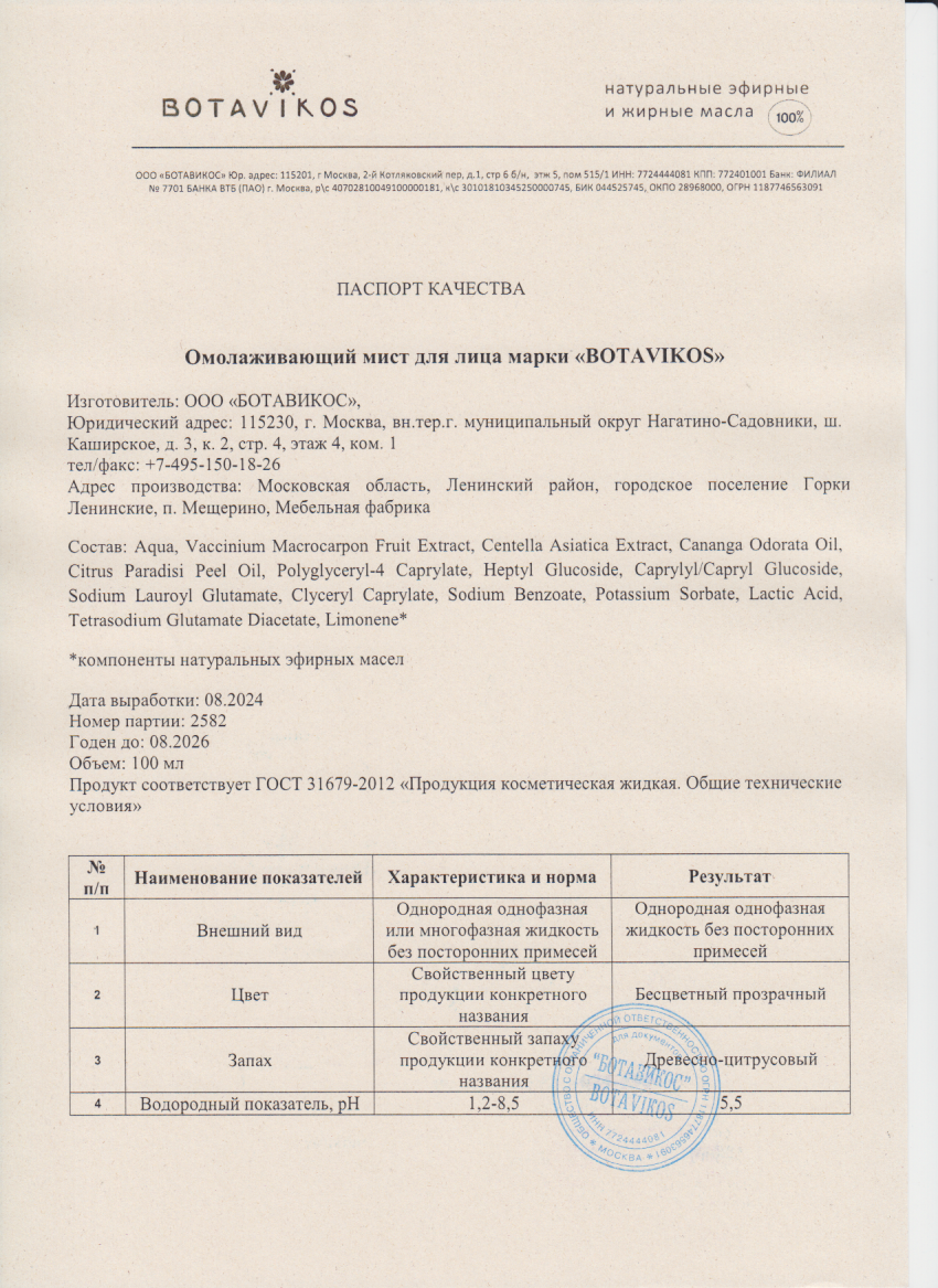 Паспорт №082024
